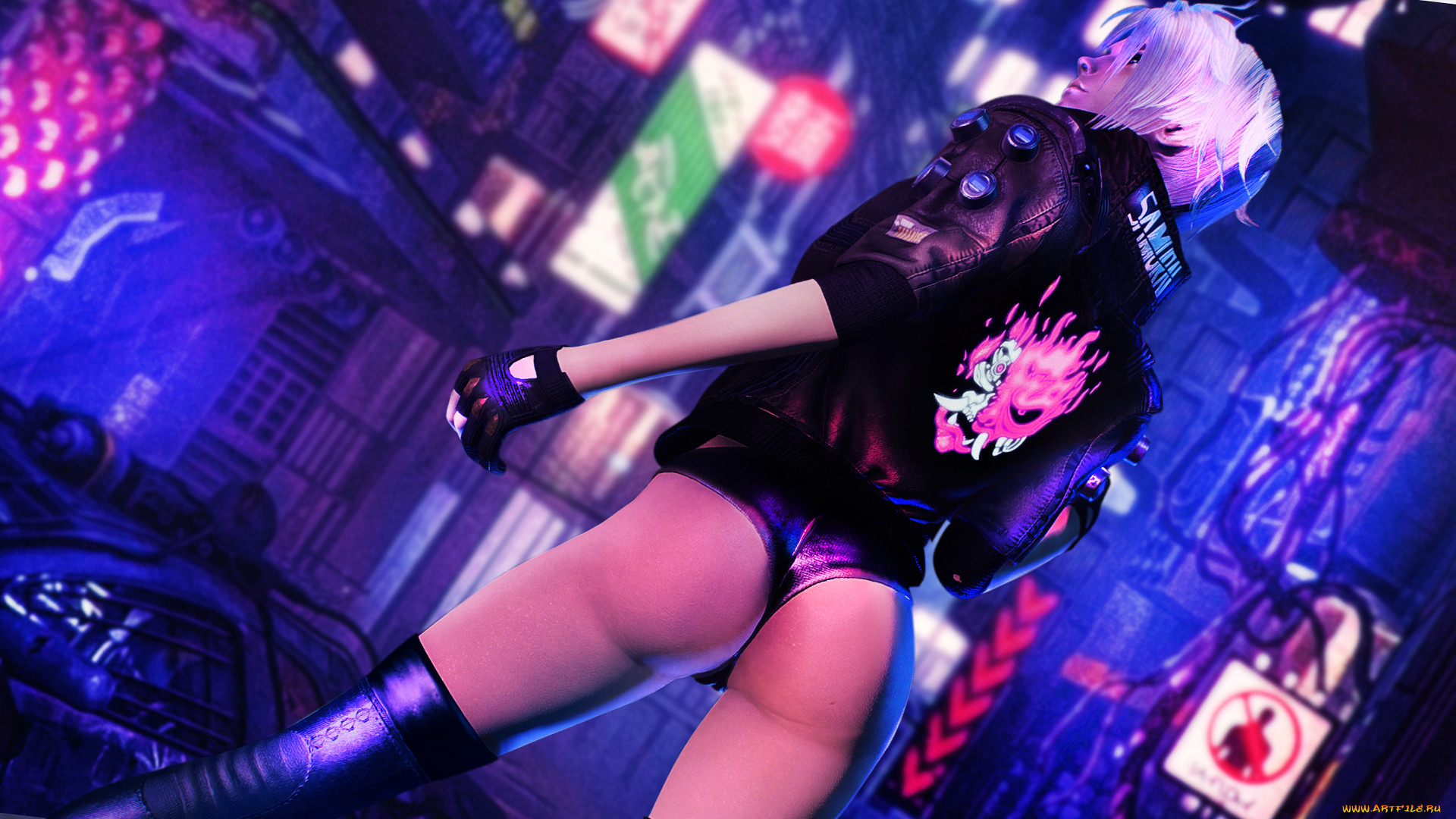 видео игры, cyberpunk 2077, девушка, фон, униформа.